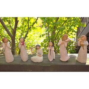 Lot of 6 Willow Tree Angel Figurines,‎ Susan Lordi Collection 2000